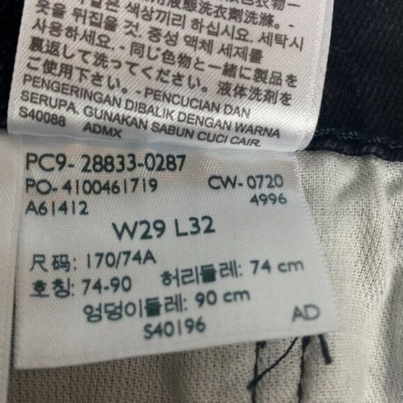 LEVI'S MEN'S 512 Slim Taper Fit Jeans Native Cali Black US 29 X32 - Picture 11 of 12